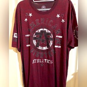 American Fighter Mens 3XL T Shirt Maroon NWOT